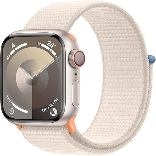 Apple Watch Series 9 GPS + Cellular 41mm Alumínio com Braceletes Desportivas Luz das Estrelas